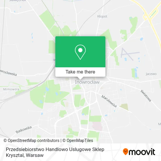 Карта Przedsiebiorstwo Handlowo Uslugowe Sklep Krysztal