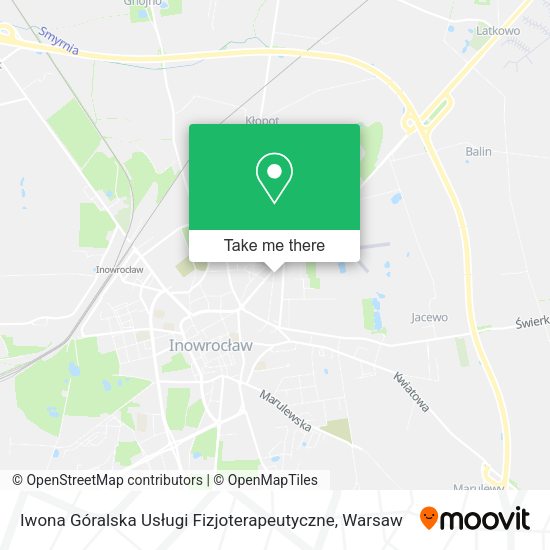 Iwona Góralska Usługi Fizjoterapeutyczne map