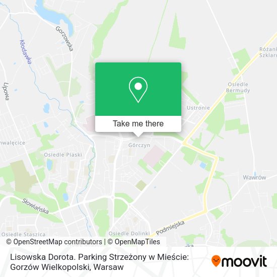 Lisowska Dorota. Parking Strzeżony w Mieście: Gorzów Wielkopolski map