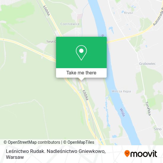 Карта Leśnictwo Rudak. Nadleśnictwo Gniewkowo