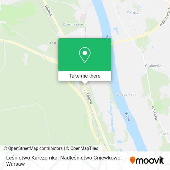 Карта Leśnictwo Karczemka. Nadleśnictwo Gniewkowo