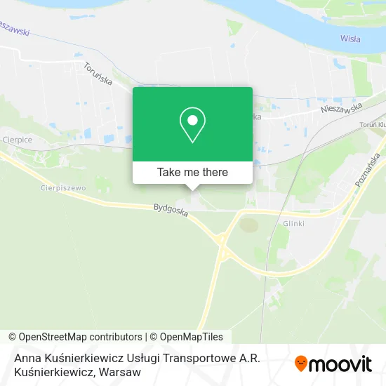 Карта Anna Kuśnierkiewicz Usługi Transportowe A.R. Kuśnierkiewicz