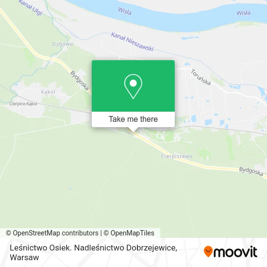 Карта Leśnictwo Osiek. Nadleśnictwo Dobrzejewice