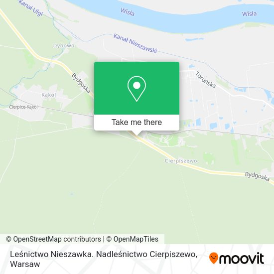 Leśnictwo Nieszawka. Nadleśnictwo Cierpiszewo map