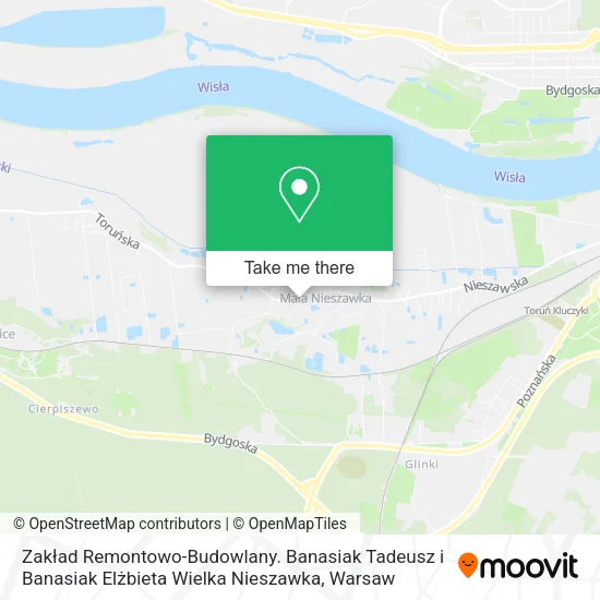 Карта Zakład Remontowo-Budowlany. Banasiak Tadeusz i Banasiak Elżbieta Wielka Nieszawka