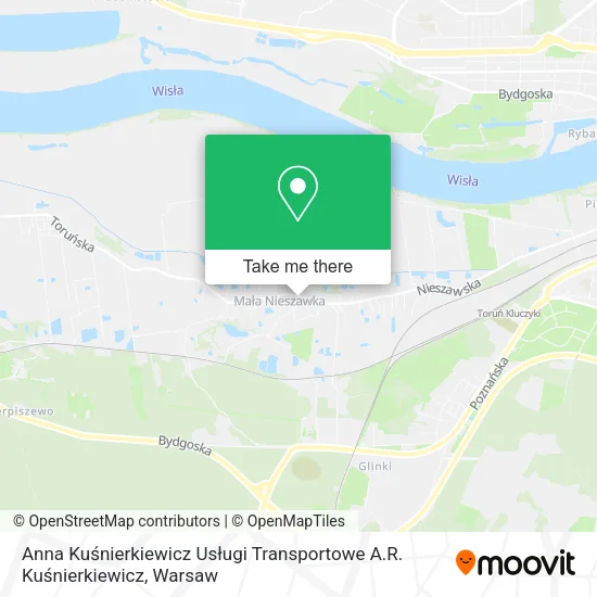 Карта Anna Kuśnierkiewicz Usługi Transportowe A.R. Kuśnierkiewicz