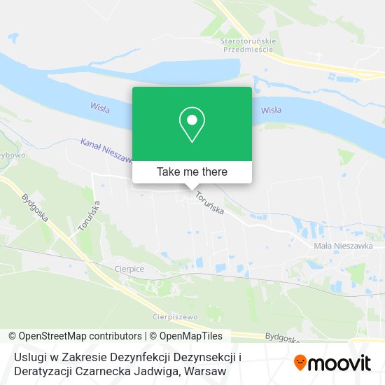 Uslugi w Zakresie Dezynfekcji Dezynsekcji i Deratyzacji Czarnecka Jadwiga map