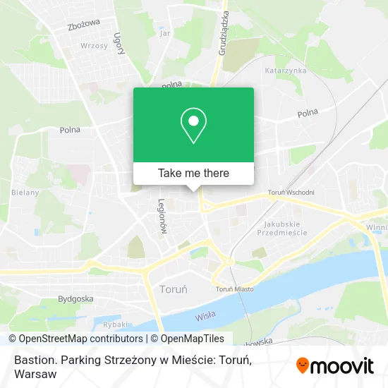 Bastion. Parking Strzeżony w Mieście: Toruń map