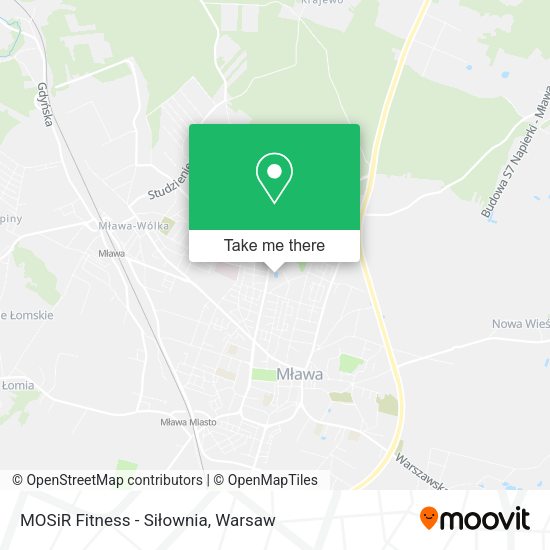 MOSiR Fitness - Siłownia map