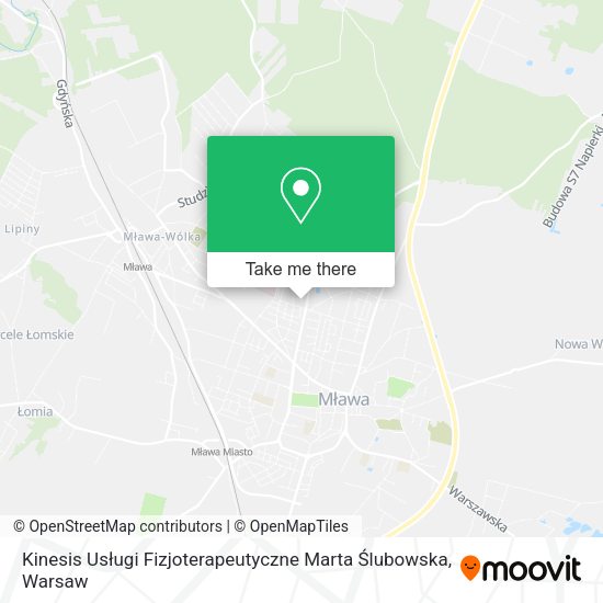 Kinesis Usługi Fizjoterapeutyczne Marta Ślubowska map