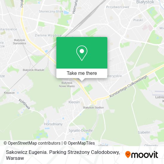 Sakowicz Eugenia. Parking Strzeżony Całodobowy map