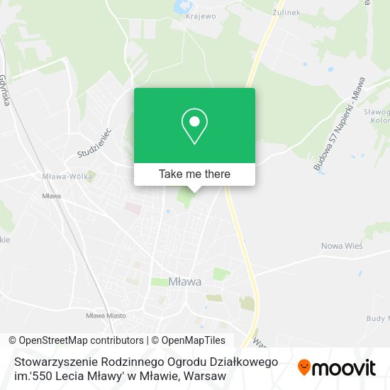 Stowarzyszenie Rodzinnego Ogrodu Działkowego im.'550 Lecia Mławy' w Mławie map