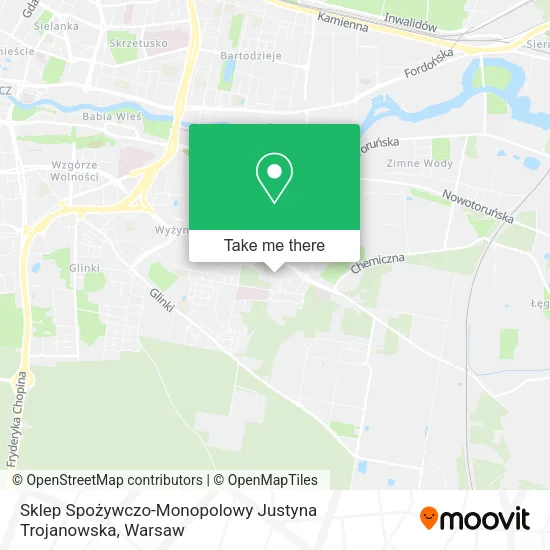 Sklep Spożywczo-Monopolowy Justyna Trojanowska map