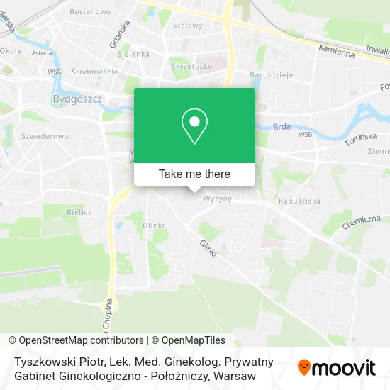 Tyszkowski Piotr, Lek. Med. Ginekolog. Prywatny Gabinet Ginekologiczno - Położniczy map