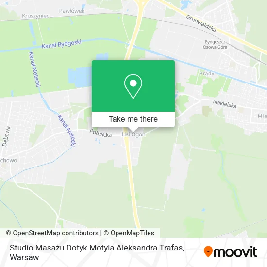 Studio Masażu Dotyk Motyla Aleksandra Trafas map