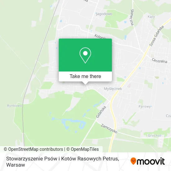 Карта Stowarzyszenie Psów i Kotów Rasowych Petrus