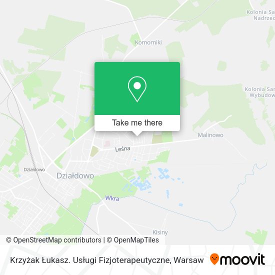 Krzyżak Łukasz. Usługi Fizjoterapeutyczne map