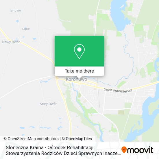 Słoneczna Kraina - Ośrodek Rehabilitacji Stowarzyszenia Rodziców Dzieci Sprawnych Inaczej map