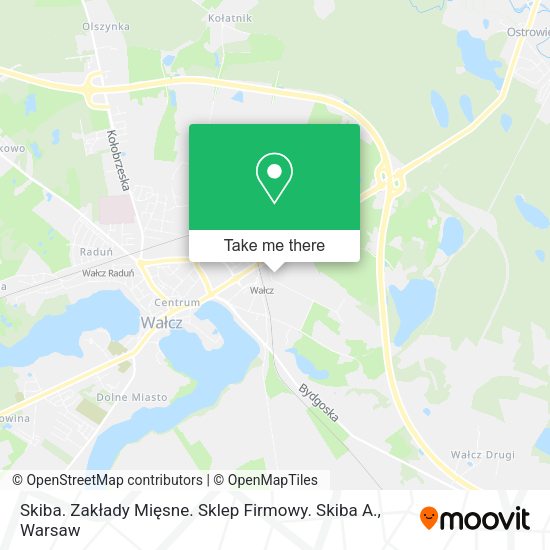 Skiba. Zakłady Mięsne. Sklep Firmowy. Skiba A. map