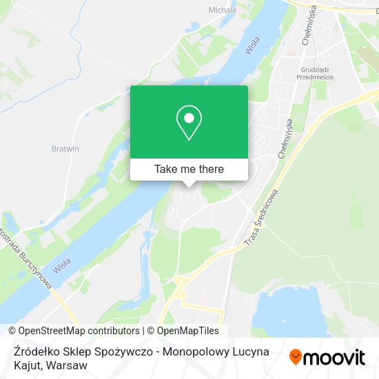 Źródełko Sklep Spożywczo - Monopolowy Lucyna Kajut map