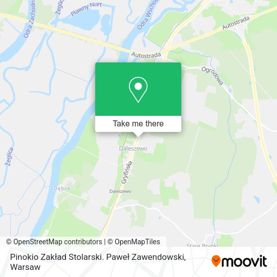 Pinokio Zakład Stolarski. Paweł Zawendowski map