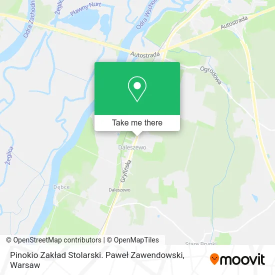 Pinokio Zakład Stolarski. Paweł Zawendowski map