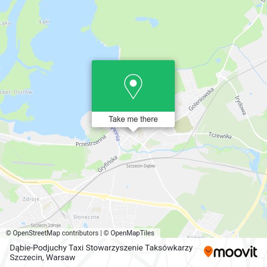 Dąbie-Podjuchy Taxi Stowarzyszenie Taksówkarzy Szczecin map