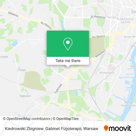 Карта Kiedrowski Zbigniew. Gabinet Fizjoterapii