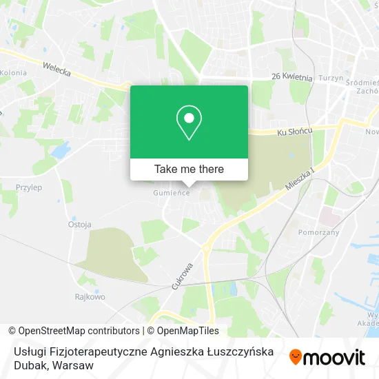 Карта Usługi Fizjoterapeutyczne Agnieszka Łuszczyńska Dubak