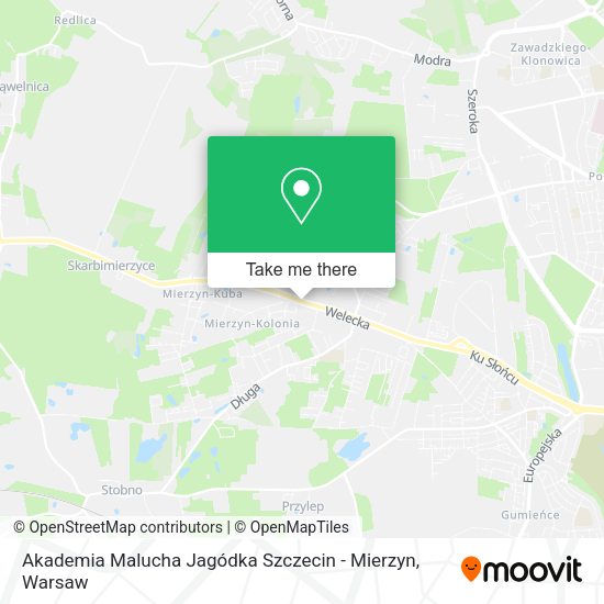 Akademia Malucha Jagódka Szczecin - Mierzyn map