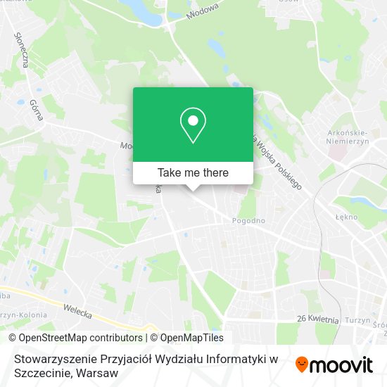 Stowarzyszenie Przyjaciół Wydziału Informatyki w Szczecinie map