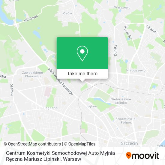 Карта Centrum Kosmetyki Samochodowej Auto Myjnia Ręczna Mariusz Lipiński