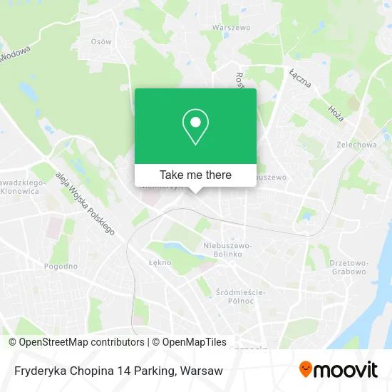 Fryderyka Chopina 14 Parking map