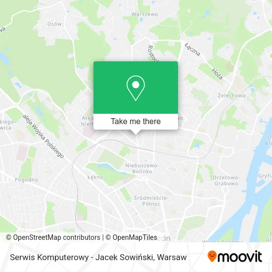 Serwis Komputerowy - Jacek Sowiński map