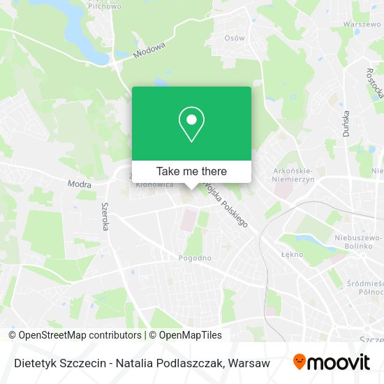 Dietetyk Szczecin - Natalia Podlaszczak map