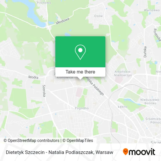 Карта Dietetyk Szczecin - Natalia Podlaszczak