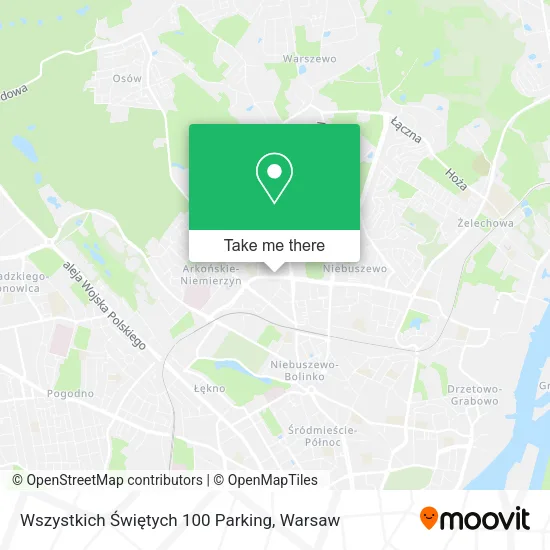Wszystkich Świętych 100 Parking map