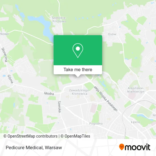 Pedicure Medical map