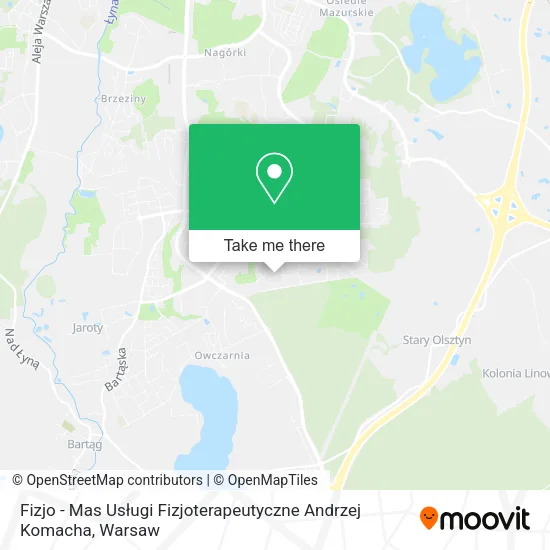 Fizjo - Mas Usługi Fizjoterapeutyczne Andrzej Komacha map