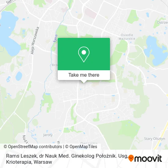 Rams Leszek, dr Nauk Med. Ginekolog Położnik. Usg, Krioterapia map