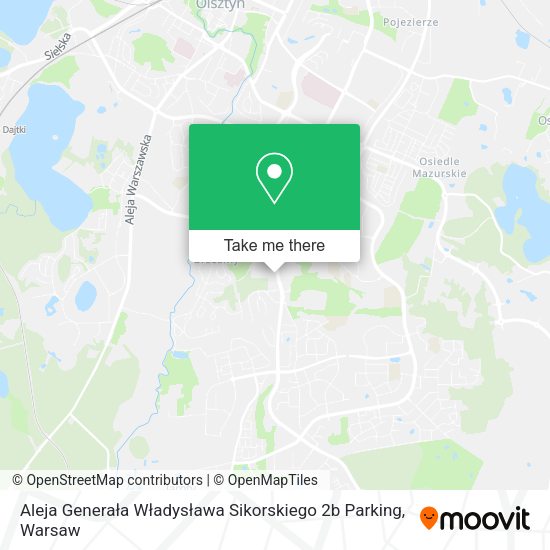 Карта Aleja Generała Władysława Sikorskiego 2b Parking