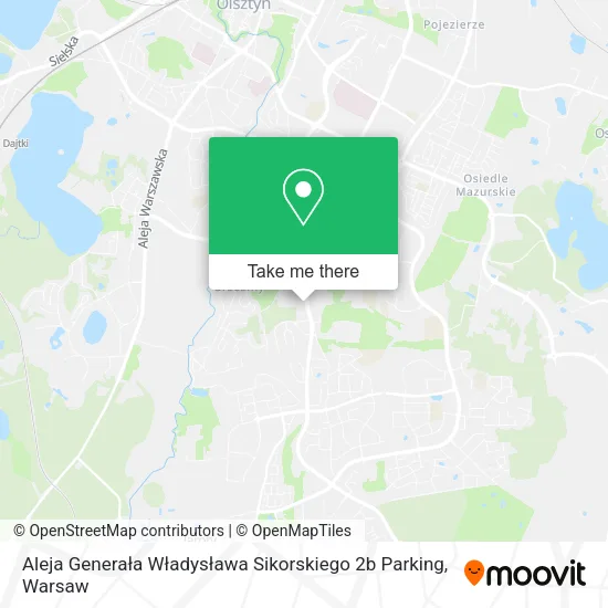 Aleja Generała Władysława Sikorskiego 2b Parking map