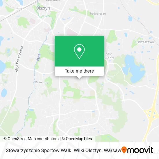 Stowarzyszenie Sportow Walki Wilki Olsztyn map