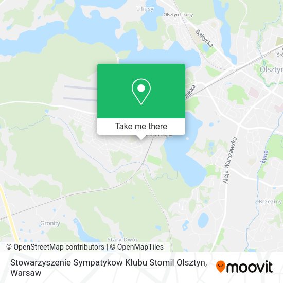 Stowarzyszenie Sympatykow Klubu Stomil Olsztyn map