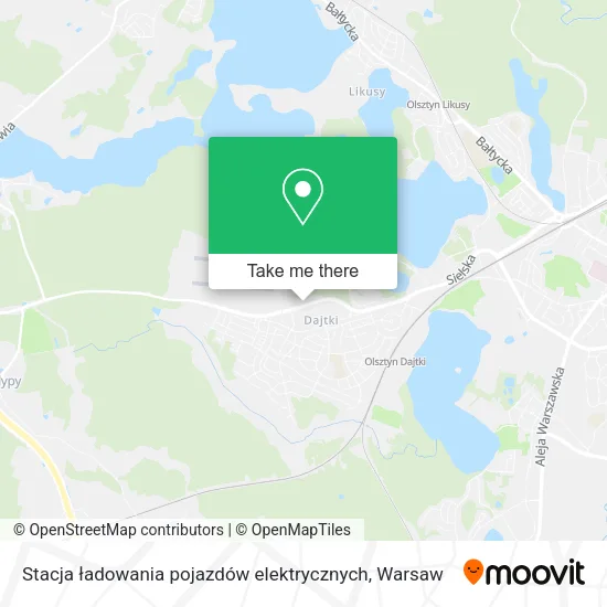 Карта Stacja ładowania pojazdów elektrycznych