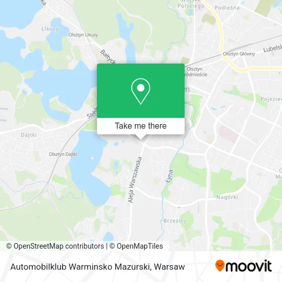Карта Automobilklub Warminsko Mazurski