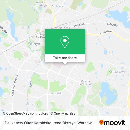 Delikatesy Oltar Kamińska Irena Olsztyn map