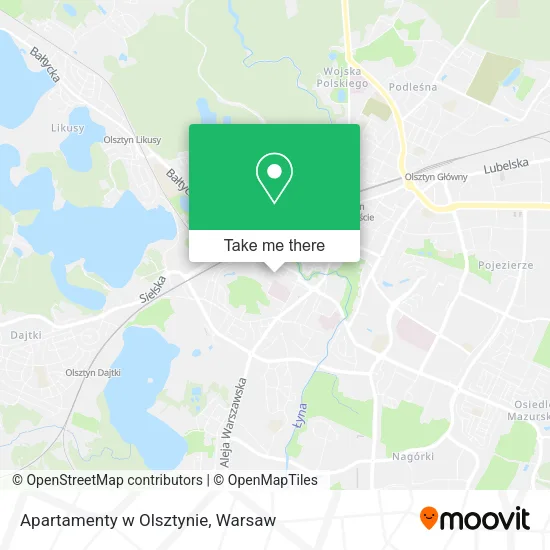 Apartamenty w Olsztynie map
