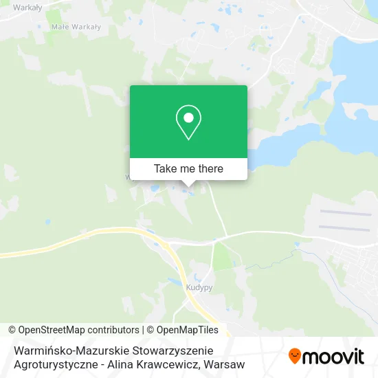 Warmińsko-Mazurskie Stowarzyszenie Agroturystyczne - Alina Krawcewicz map