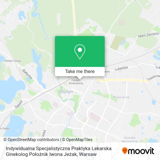 Indywidualna Specjalistyczna Praktyka Lekarska Ginekolog Położnik Iwona Jeżak map